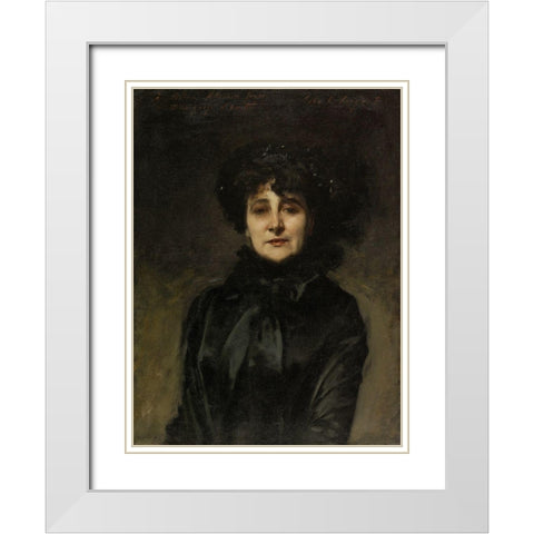 Portrait de Madame Allouard-Jouan White Modern Wood Framed Art Print with Double Matting by Sargent, John Singer