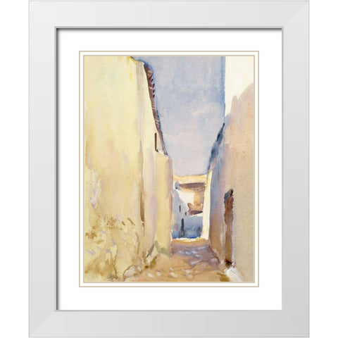Tangier White Modern Wood Framed Art Print with Double Matting by Sargent, John Singer