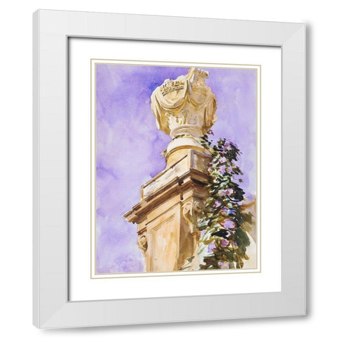 Garden near Lucca White Modern Wood Framed Art Print with Double Matting by Sargent, John Singer