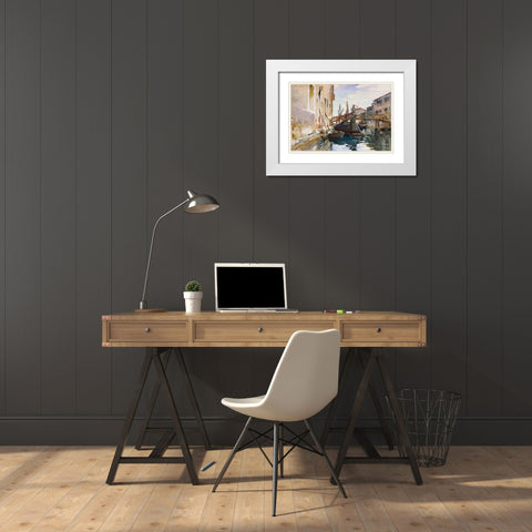 Giudecca White Modern Wood Framed Art Print with Double Matting by Sargent, John Singer