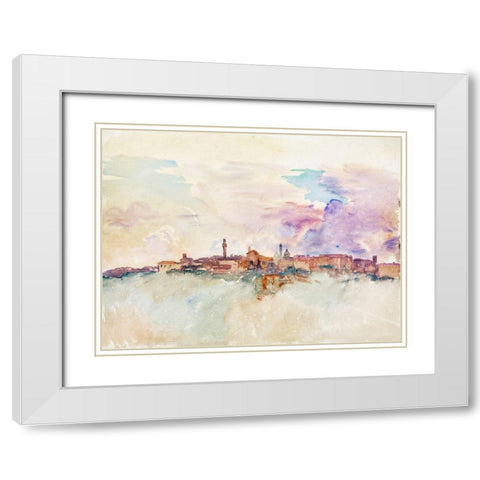 Siena White Modern Wood Framed Art Print with Double Matting by Sargent, John Singer