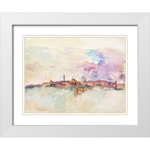 Siena White Modern Wood Framed Art Print with Double Matting by Sargent, John Singer