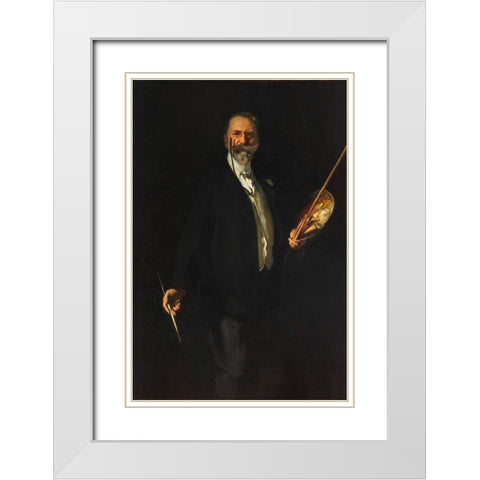 William M. Chase White Modern Wood Framed Art Print with Double Matting by Sargent, John Singer