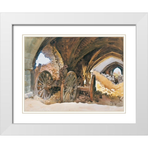 Wheels in Vault White Modern Wood Framed Art Print with Double Matting by Sargent, John Singer