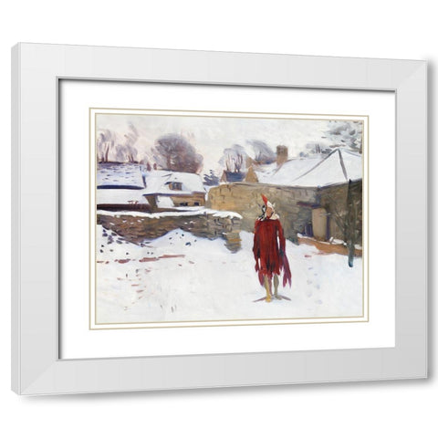 Mannikin in the Snow White Modern Wood Framed Art Print with Double Matting by Sargent, John Singer