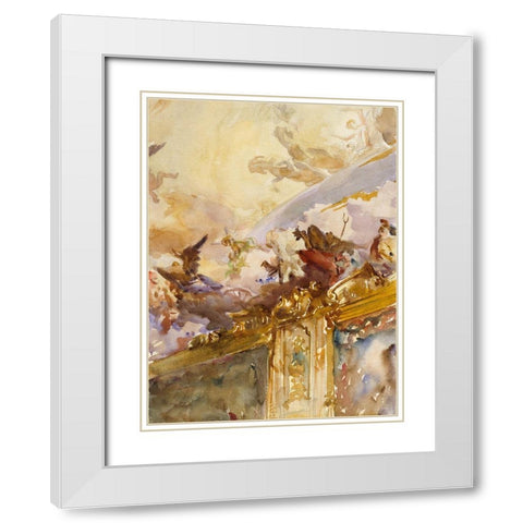 Tiepolo Ceiling-Milan White Modern Wood Framed Art Print with Double Matting by Sargent, John Singer