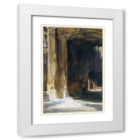 Cathedral Interior White Modern Wood Framed Art Print with Double Matting by Sargent, John Singer