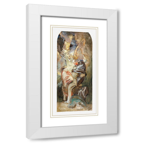 Study for Death and Victory White Modern Wood Framed Art Print with Double Matting by Sargent, John Singer