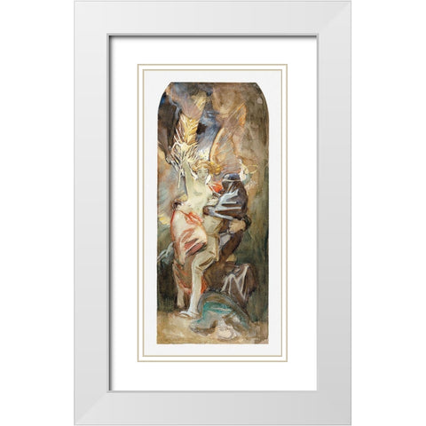 Study for Death and Victory White Modern Wood Framed Art Print with Double Matting by Sargent, John Singer