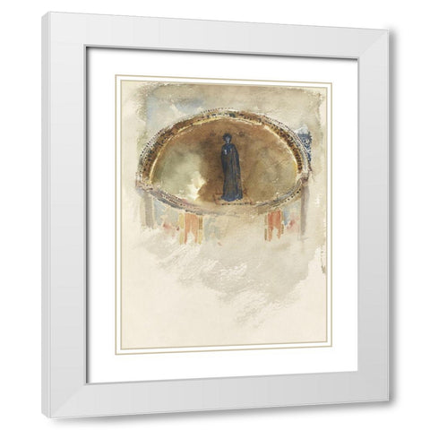 Madonna-Mosaic-Saints Maria and Donato-Murano White Modern Wood Framed Art Print with Double Matting by Sargent, John Singer