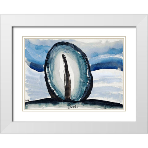 Tree White Modern Wood Framed Art Print with Double Matting by Dove, Arthur