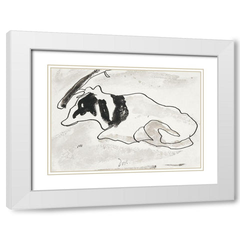 Cow II White Modern Wood Framed Art Print with Double Matting by Dove, Arthur