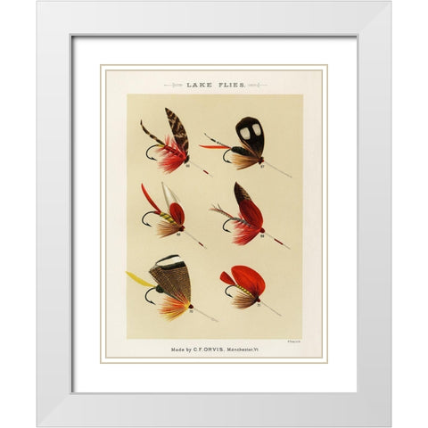 Lake Fishing Flies I from Favorite Flies and Their Histories White Modern Wood Framed Art Print with Double Matting by Marbury, Mary Orvis