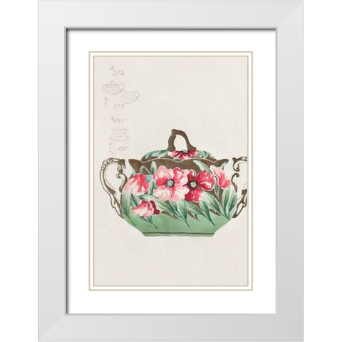 Design for a Noritake Sugar Bowl I White Modern Wood Framed Art Print with Double Matting by Noritake Designs
