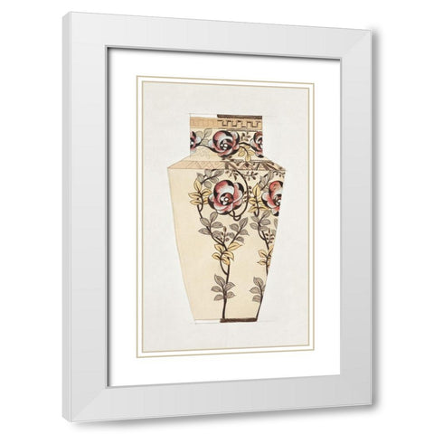 Design for a Noritake Vase I White Modern Wood Framed Art Print with Double Matting by Noritake Designs