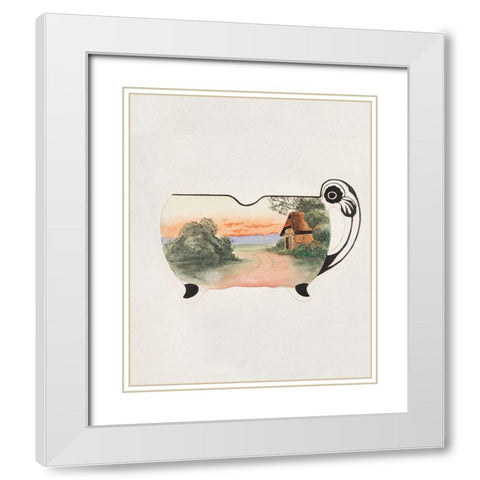 Design for a Noritake Sugar Bowl III White Modern Wood Framed Art Print with Double Matting by Noritake Designs