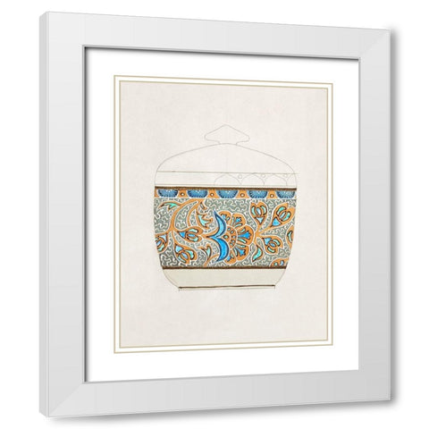 Design for a Noritake Sugar Bowl IV White Modern Wood Framed Art Print with Double Matting by Noritake Designs