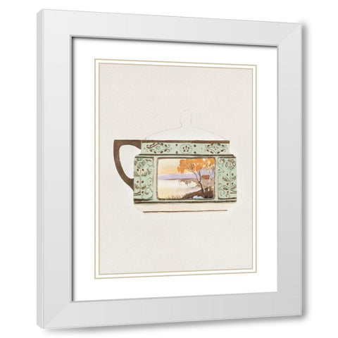 Design for a Noritake Sugar Bowl VI White Modern Wood Framed Art Print with Double Matting by Noritake Designs