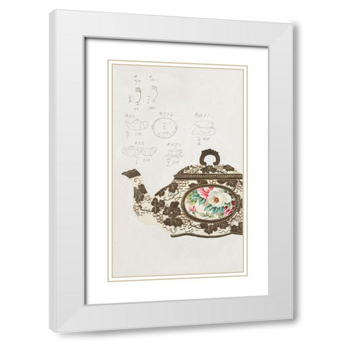Design for a Noritake Teapot II White Modern Wood Framed Art Print with Double Matting by Noritake Designs
