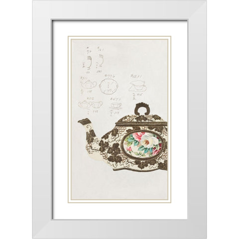Design for a Noritake Teapot II White Modern Wood Framed Art Print with Double Matting by Noritake Designs