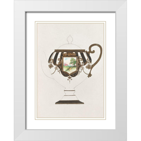 Design for a Noritake Teapot III White Modern Wood Framed Art Print with Double Matting by Noritake Designs