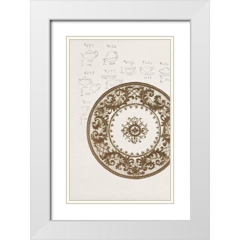 Design for a Noritake Plate XIII White Modern Wood Framed Art Print with Double Matting by Noritake Designs