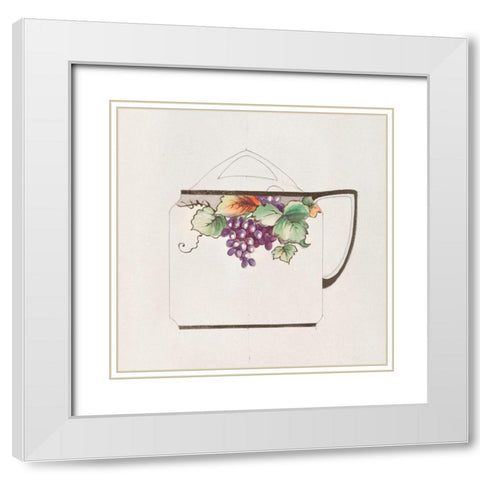 Design for a Noritake Teacup III White Modern Wood Framed Art Print with Double Matting by Noritake Designs