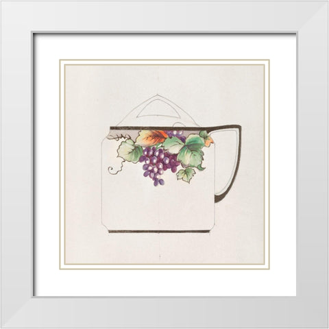 Design for a Noritake Teacup III White Modern Wood Framed Art Print with Double Matting by Noritake Designs