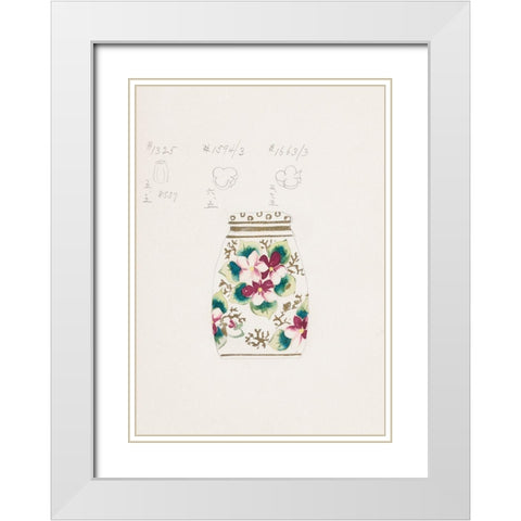 Design for Noritake Lidded Jar II White Modern Wood Framed Art Print with Double Matting by Noritake Designs
