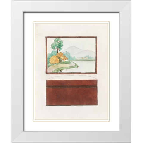 Fish Design for a Noritake Box II White Modern Wood Framed Art Print with Double Matting by Noritake Designs