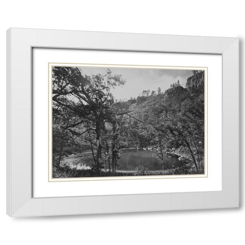 Apache Lake-Sierra Blanca Range-Arizona White Modern Wood Framed Art Print with Double Matting by OSullivan, Timothy H