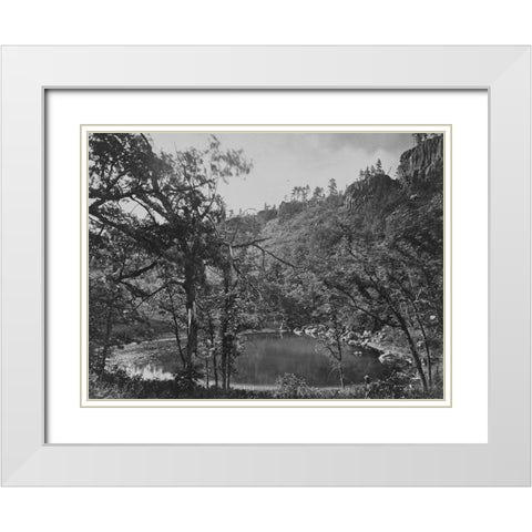 Apache Lake-Sierra Blanca Range-Arizona White Modern Wood Framed Art Print with Double Matting by OSullivan, Timothy H