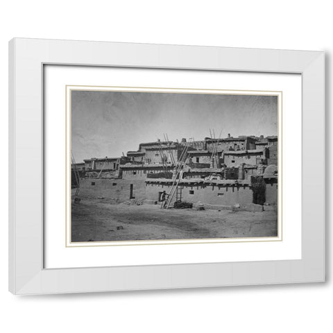 Zuni Pueblo-New Mexico White Modern Wood Framed Art Print with Double Matting by OSullivan, Timothy H