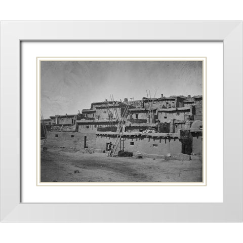 Zuni Pueblo-New Mexico White Modern Wood Framed Art Print with Double Matting by OSullivan, Timothy H