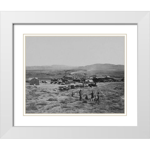 Oreana-Nevada White Modern Wood Framed Art Print with Double Matting by OSullivan, Timothy H