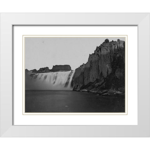 Shoshone Falls-Idaho White Modern Wood Framed Art Print with Double Matting by OSullivan, Timothy H