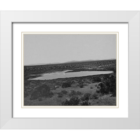 Soda Lake-Ragtown-Nevada White Modern Wood Framed Art Print with Double Matting by OSullivan, Timothy H