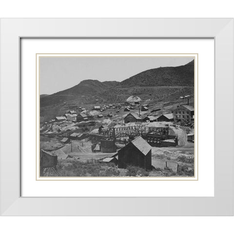 Gold Hill-Nevada White Modern Wood Framed Art Print with Double Matting by OSullivan, Timothy H