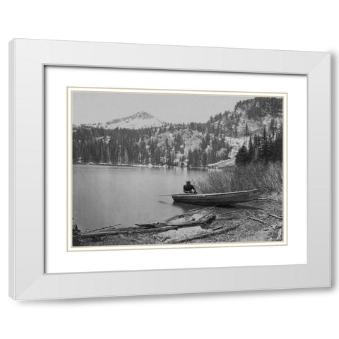 Cottonwood Lake-Utah White Modern Wood Framed Art Print with Double Matting by OSullivan, Timothy H
