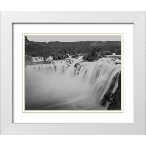 Shoshone Falls-Idaho White Modern Wood Framed Art Print with Double Matting by OSullivan, Timothy H