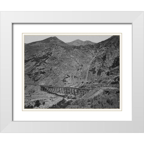 Devils Gate Bridge White Modern Wood Framed Art Print with Double Matting by OSullivan, Timothy H