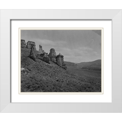 Witches Rocks-Utah White Modern Wood Framed Art Print with Double Matting by OSullivan, Timothy H