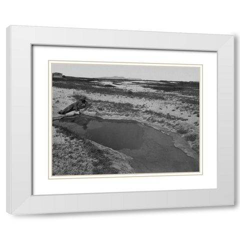 Hot Spring-Ruby Valley-Nevada White Modern Wood Framed Art Print with Double Matting by OSullivan, Timothy H