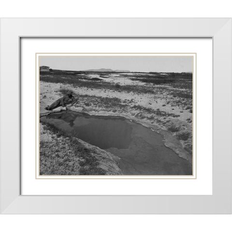 Hot Spring-Ruby Valley-Nevada White Modern Wood Framed Art Print with Double Matting by OSullivan, Timothy H