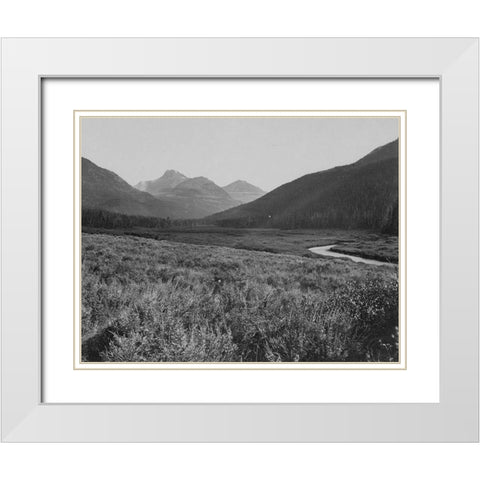 Head of Bear River-Wyoming White Modern Wood Framed Art Print with Double Matting by OSullivan, Timothy H