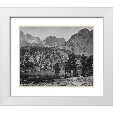 Alpine Lake-in the Sierra Nevada-California White Modern Wood Framed Art Print with Double Matting by OSullivan, Timothy H