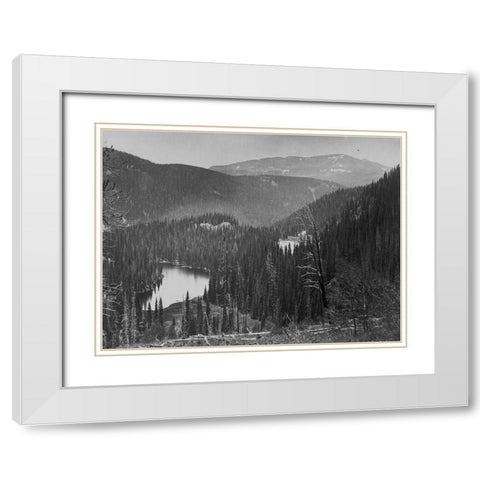Lost lakes near Meigs Peak-Colorado White Modern Wood Framed Art Print with Double Matting by OSullivan, Timothy H