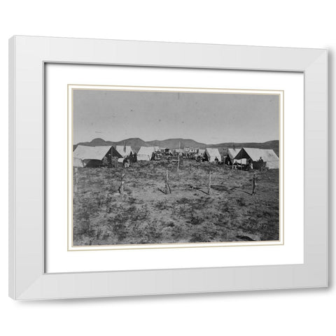 Survey Camp-Salt Lake City-Utah White Modern Wood Framed Art Print with Double Matting by OSullivan, Timothy H