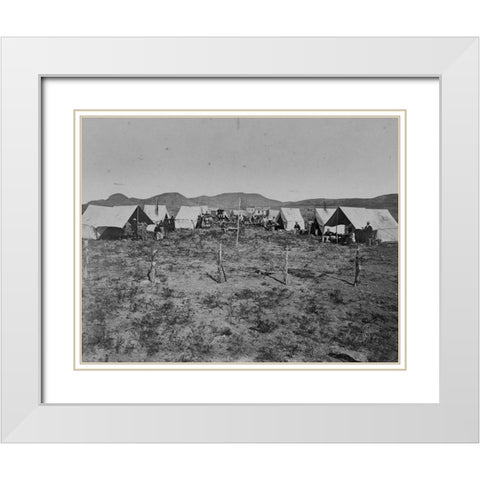 Survey Camp-Salt Lake City-Utah White Modern Wood Framed Art Print with Double Matting by OSullivan, Timothy H