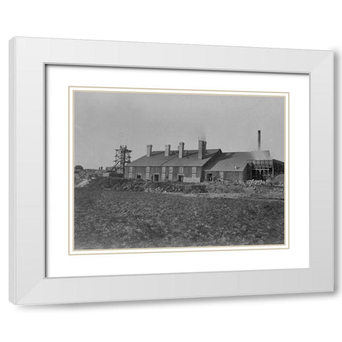 Smelting works-Oreana-Nevada White Modern Wood Framed Art Print with Double Matting by OSullivan, Timothy H